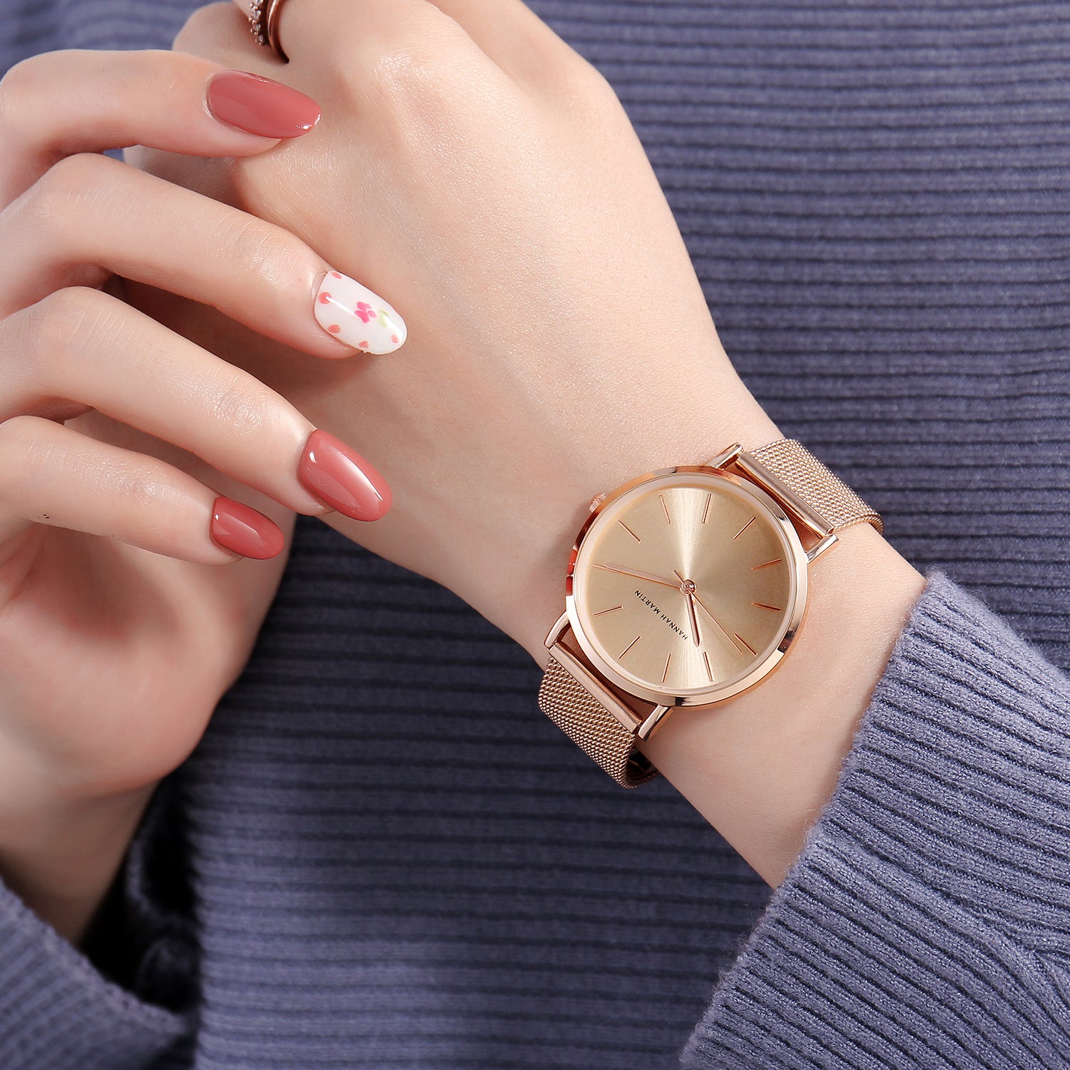 Women’s Stainless Steel Mesh Strap Watch